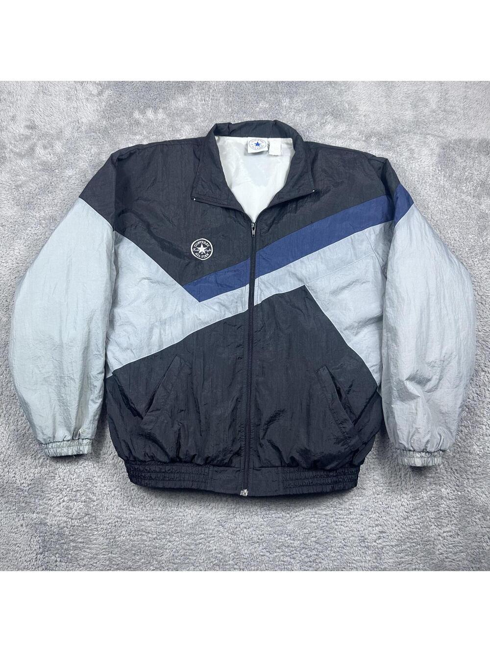 Converse Chuck Taylor All Star Colorblock Nylon Windbreaker Jacket Size M